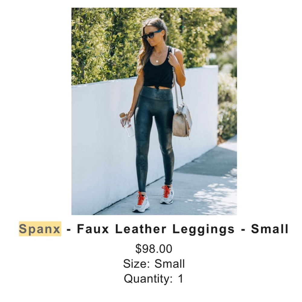 Spanx faux leather leggings